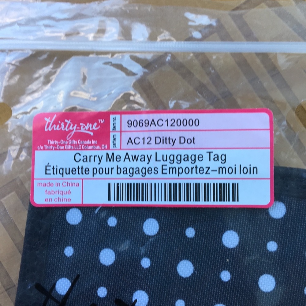 Thirty One Carry Me Away Luggage Tag - Ditty Dot - Picture 2 of 8